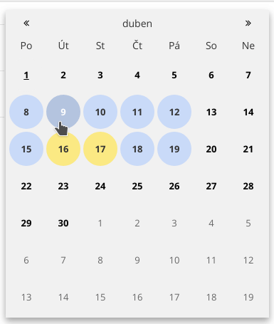 Pohyb v kalendáři